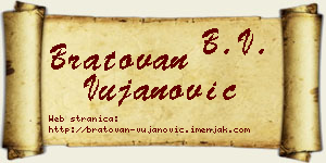 Bratovan Vujanović vizit kartica